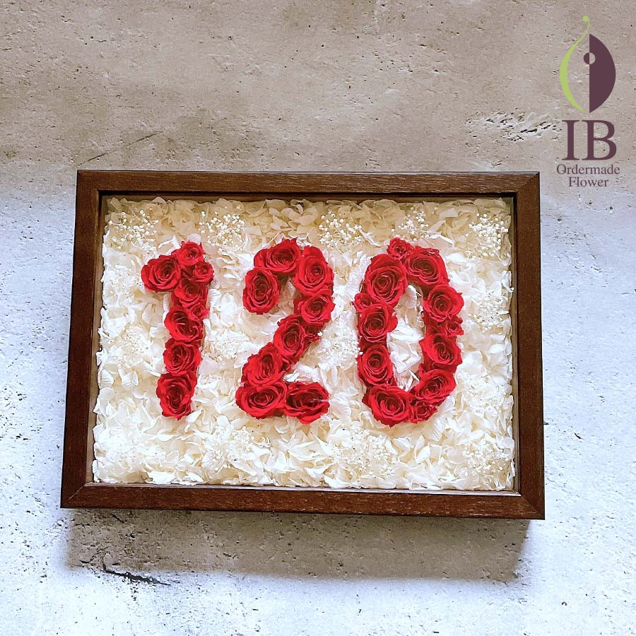 フレーム装飾プリザーブドフラワー