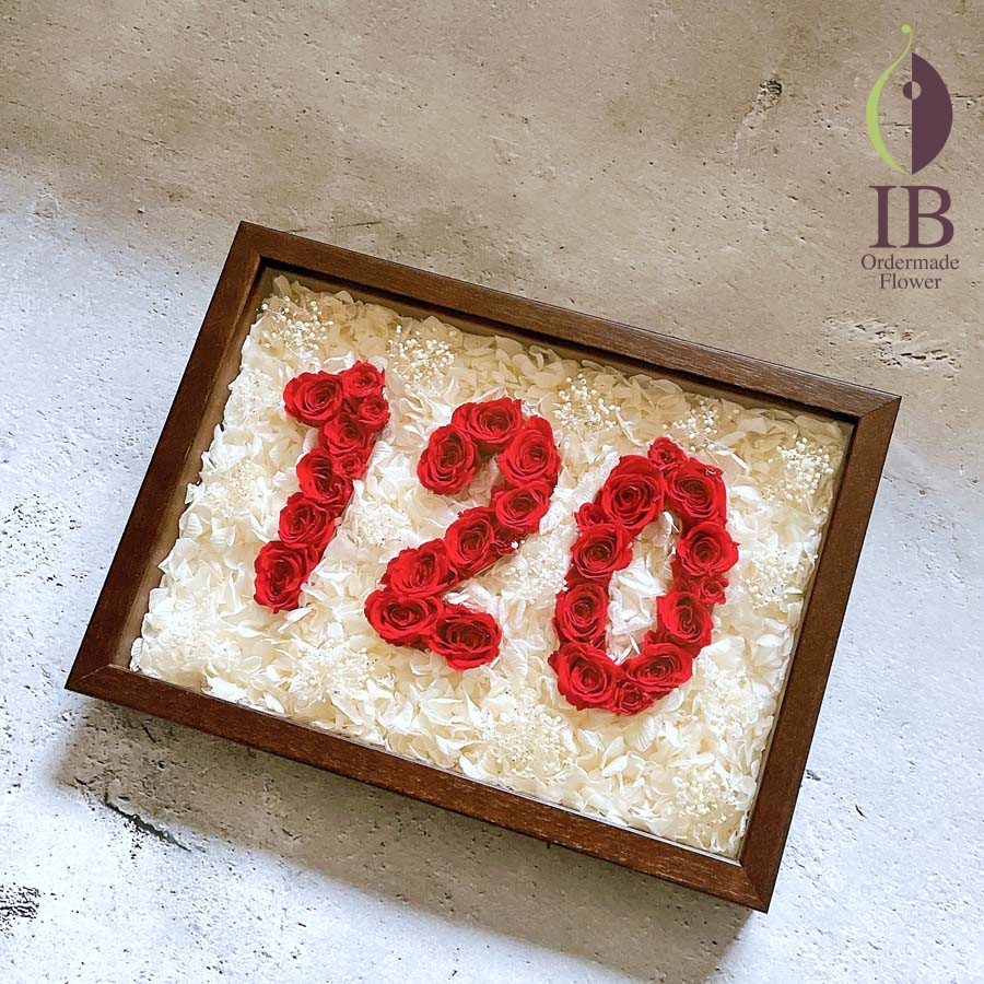 お花で数字を製作