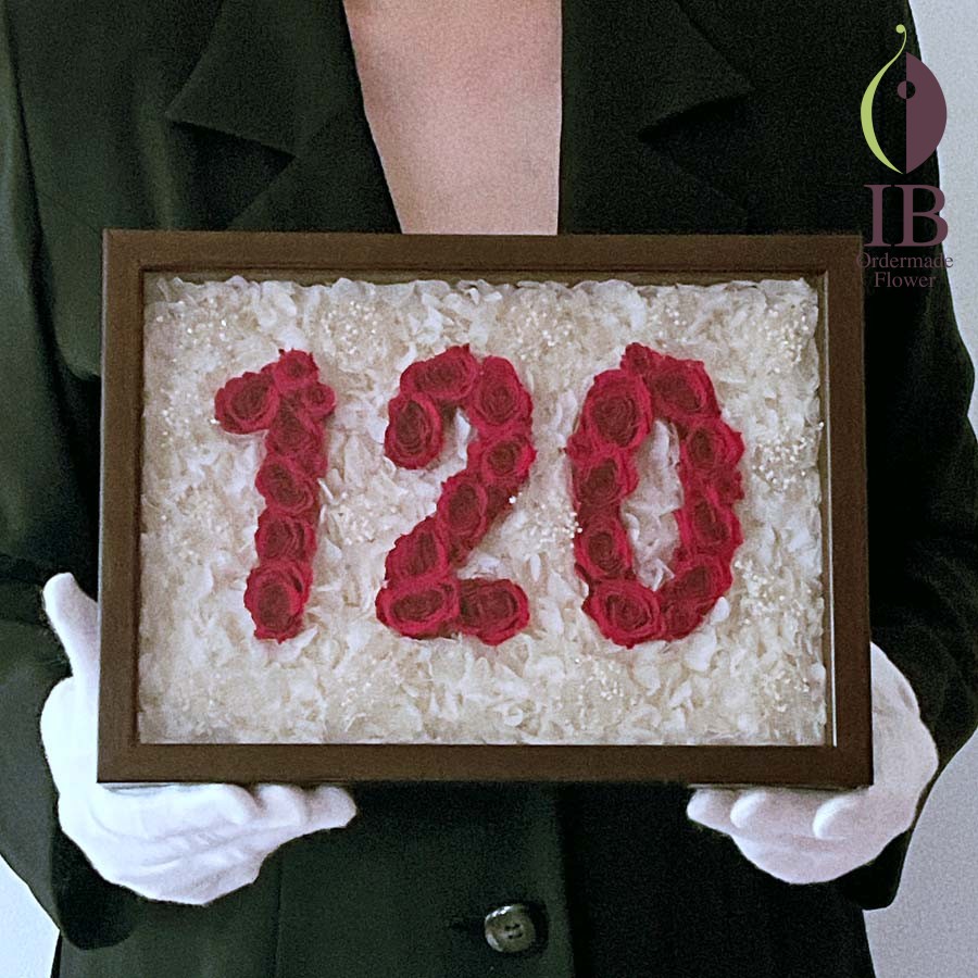 数字入りフレームのお花