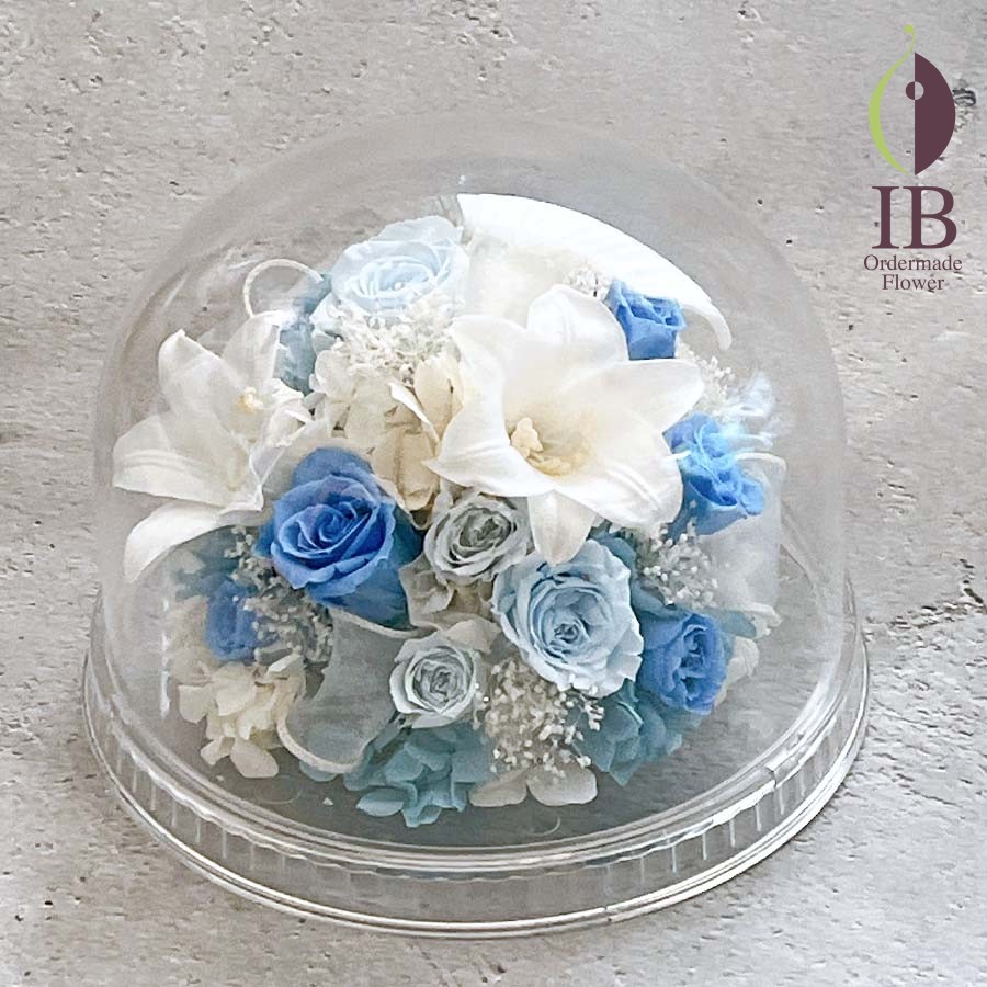 ドーム装飾プリザーブドフラワー