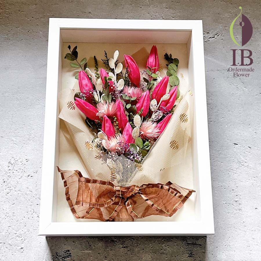 フレーム装飾プリザーブドフラワー