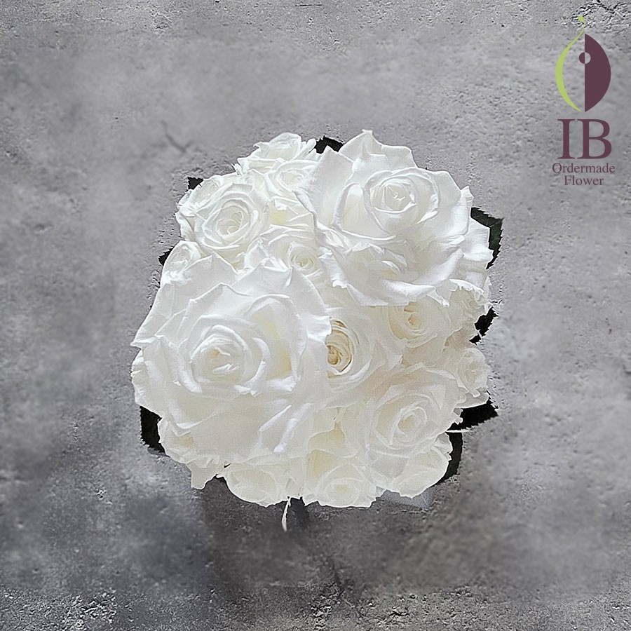 プリザーブドフラワー　ばら　パールホワイト