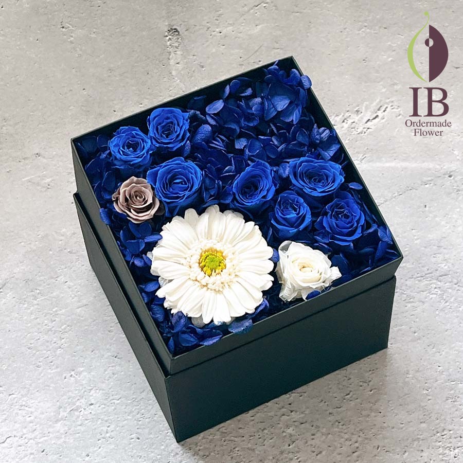 青バラプリザーブドフラワー