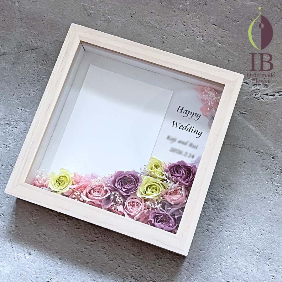 写真が入るお花のフレーム