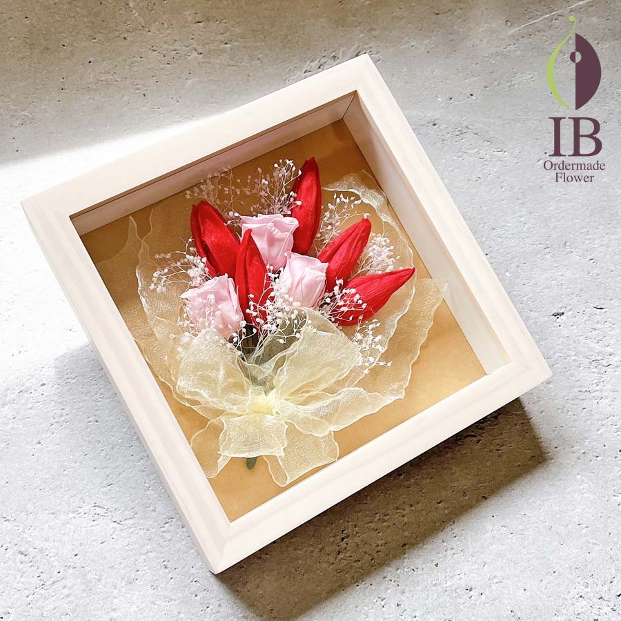 チューリップの花束フレーム製作