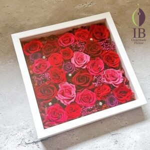 100歳の御祝い用プリザーブドフラワー入りフレーム装飾260421e 187