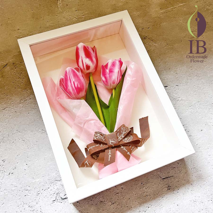 チューリップの花束フレーム製作