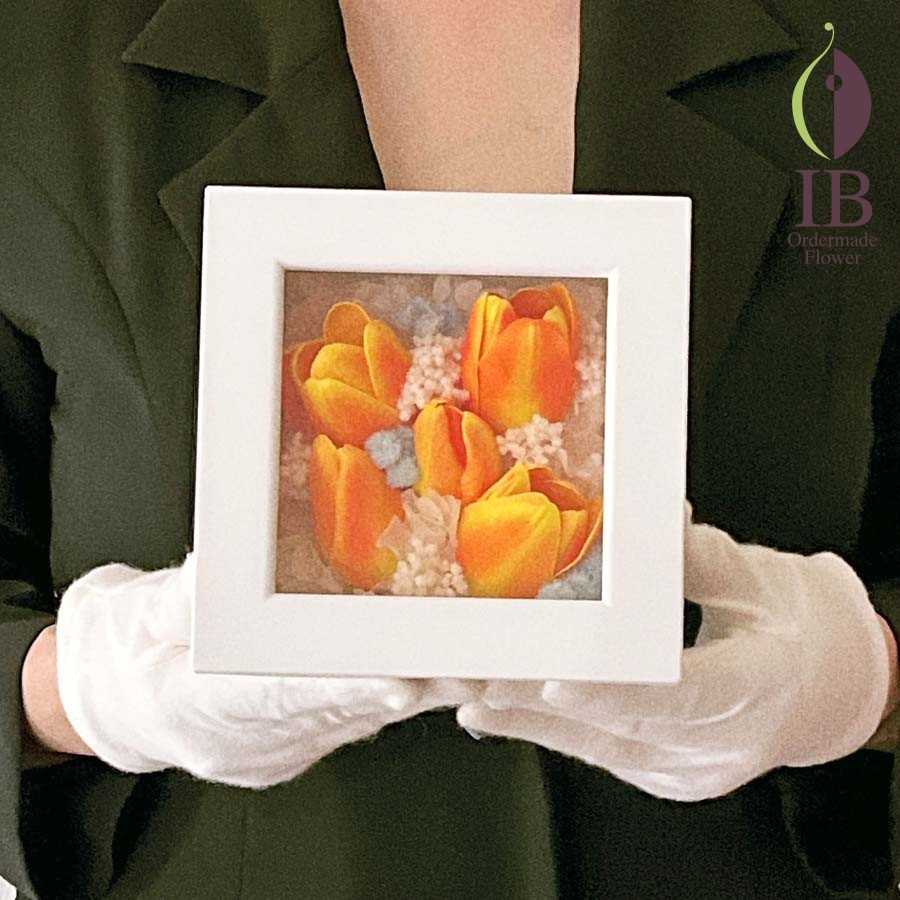 オレンジのチューリップ