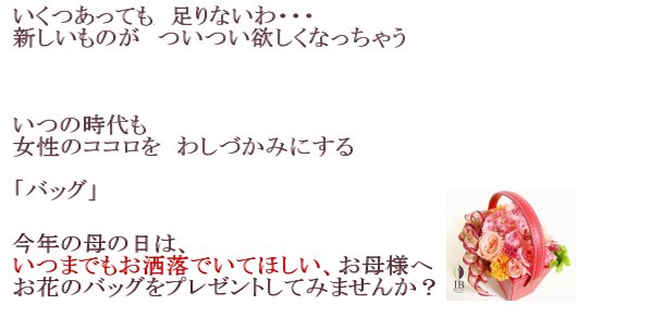 プリザーブドフラワー母の日ご予約限定特典